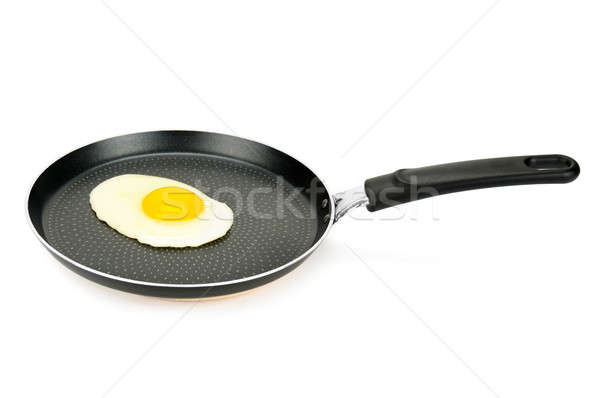 pan with fried eggs Stock photo © alinamd