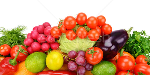 Owoców warzyw odizolowany biały żywności zielone Zdjęcia stock © alinamd