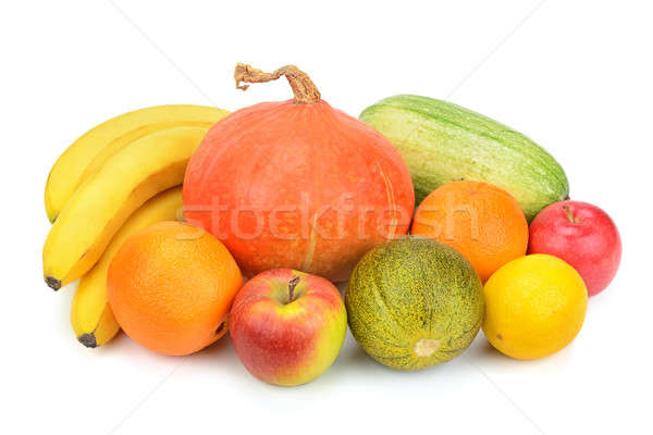 Fruct legume izolat alb grădină fructe Imagine de stoc © alinamd