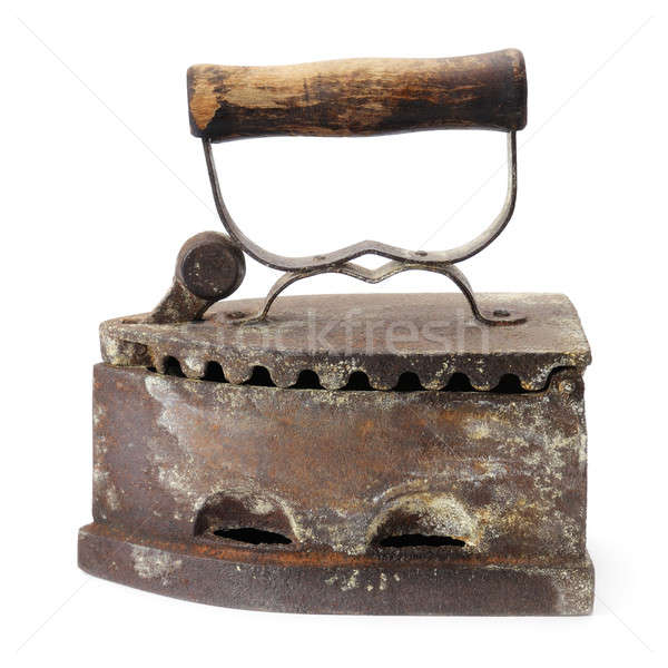 Old iron isolated on white background Stock photo © alinamd