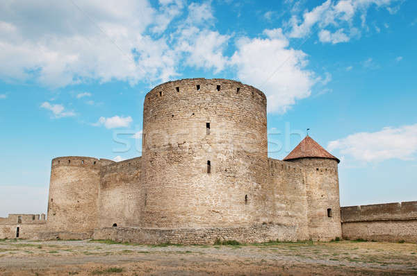 ancient fortress with towers and fortified wall Stock photo © alinamd