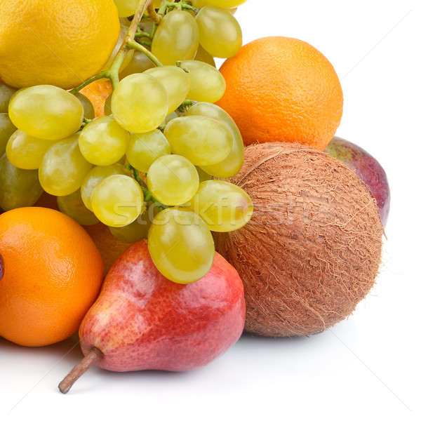 set of fruits isolated on white background Stock photo © alinamd
