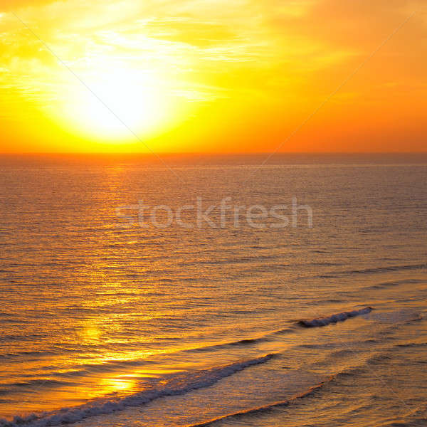 Bright sunrise over beach Stock photo © alinamd