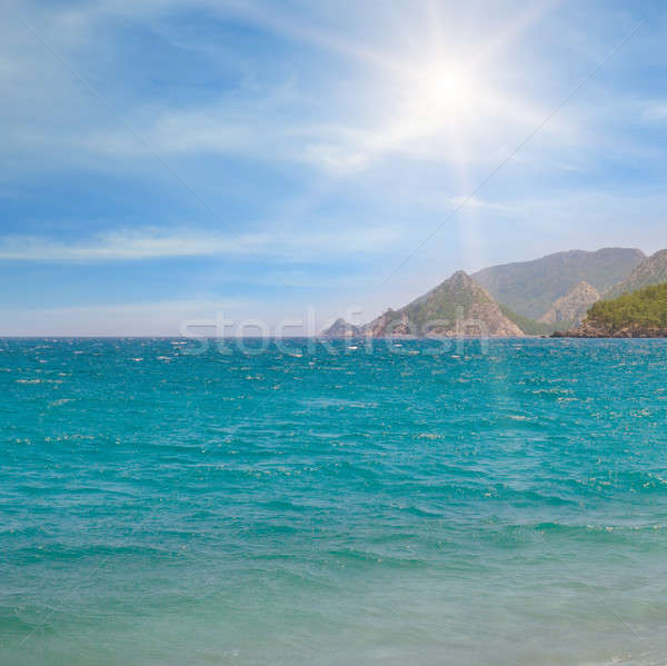 seascape, blue sky and mountainous coast Stock photo © alinamd