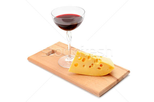 glass of wine and cheese Stock photo © alinamd