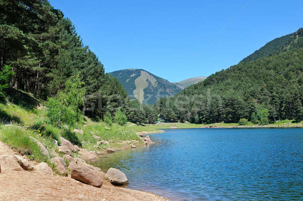 lake, mountains and blue sky Stock photo © alinamd