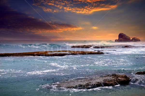 Wygaśnięcia ocean wody wiosną słońce morza Zdjęcia stock © alinamd