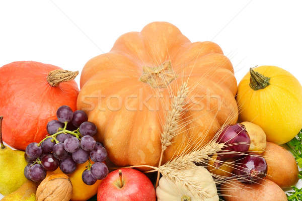 Stock fotó: Gyümölcsök · zöldségek · izolált · fehér · étel · alma