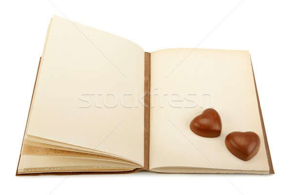 open notebook isolated on white background Stock photo © alinamd