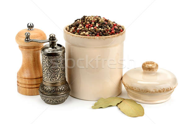 pepper mill isolated on white background Stock photo © alinamd