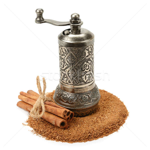 cinnamon and manual grinder isolated on white background Stock photo © alinamd