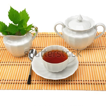 set for tea isolated on white background Stock photo © alinamd