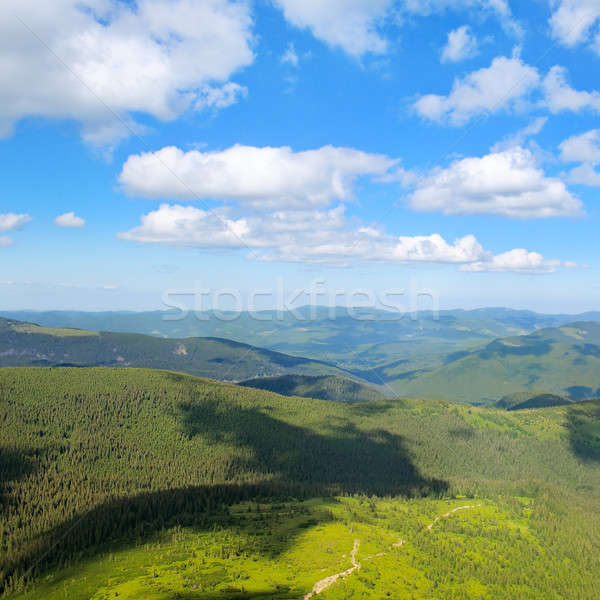 Mountain peaks of Carpathians and blue sky Stock photo © alinamd