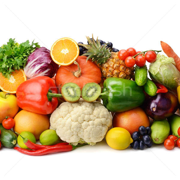 Fruits légumes isolé blanche orange fruits Photo stock © alinamd