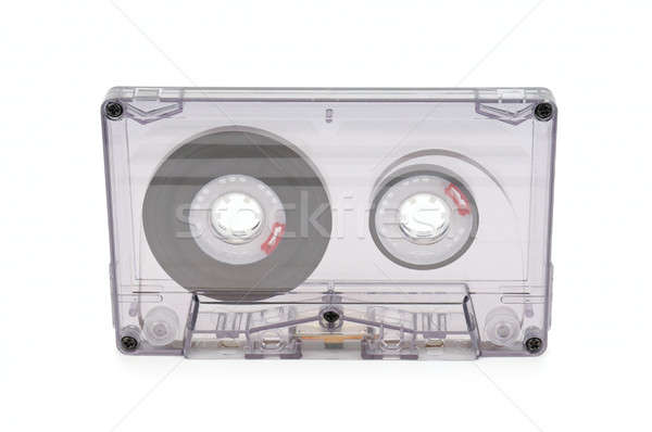 Audio tape geïsoleerd witte muziek achtergrond Stockfoto © alinamd