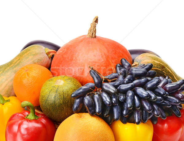 Frutas vegetales aislado blanco alimentos fondo Foto stock © alinamd