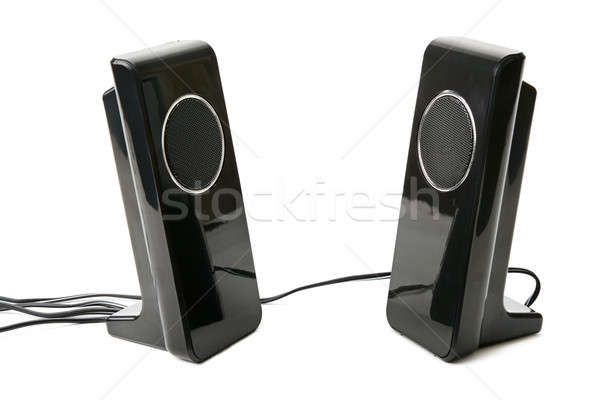 Stock photo:  speakers isolated on white background