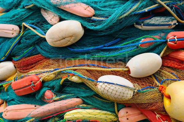 background of colorful fishing nets Stock photo © alinamd