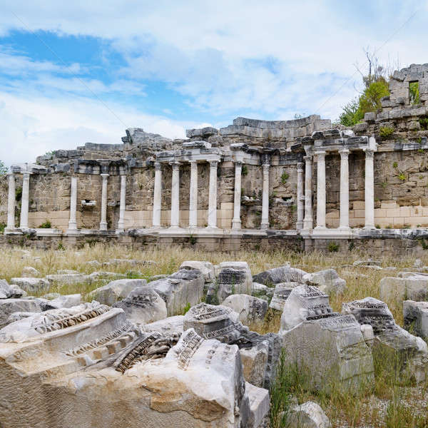 美麗 視圖 古 廢墟 側 土耳其 商業照片 © alinamd