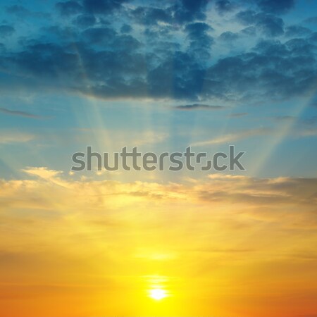 beautiful sunrise and cloudy sky Stock photo © alinamd