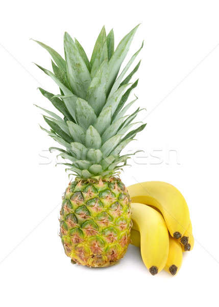 pineapple and bananas isolated on white background Stock photo © alinamd
