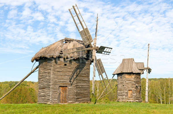 Old wooden windmills  Stock photo © alinamd