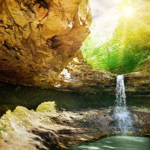 waterfall in the mountain Stock photo © alinamd