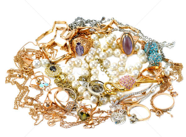 gold jewelry isolated on white background Stock photo © alinamd