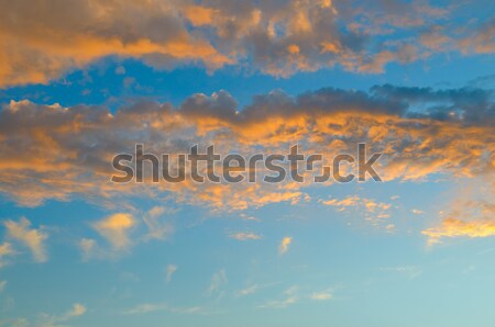 beautiful sunrise and cumulus clouds Stock photo © alinamd