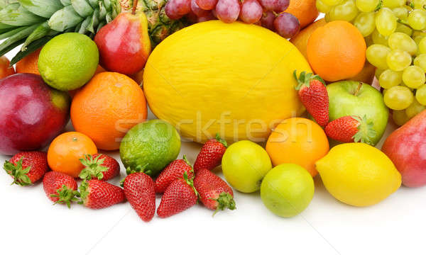 Szett gyümölcsök izolált fehér étel szín Stock fotó © alinamd