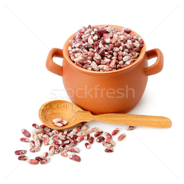 beans in a ceramic pot isolated on white background Stock photo © alinamd