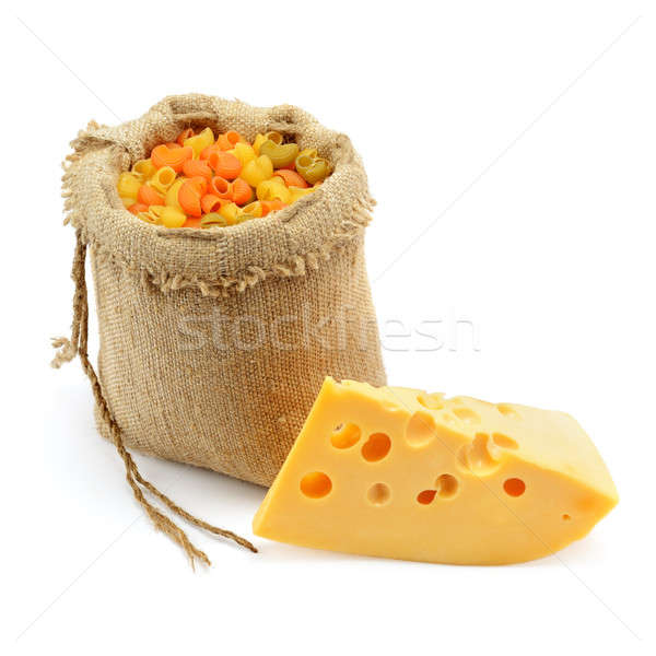Macaroane brânză izolat alb fundal paste Imagine de stoc © alinamd