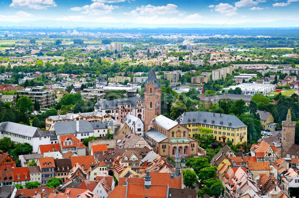 Picturesque view of the European city, the top view Stock photo © alinamd