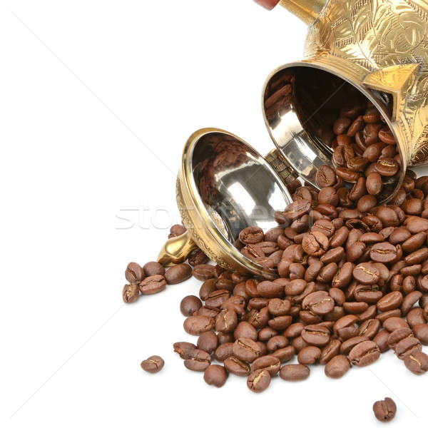 coffee pot and coffee beans Stock photo © alinamd