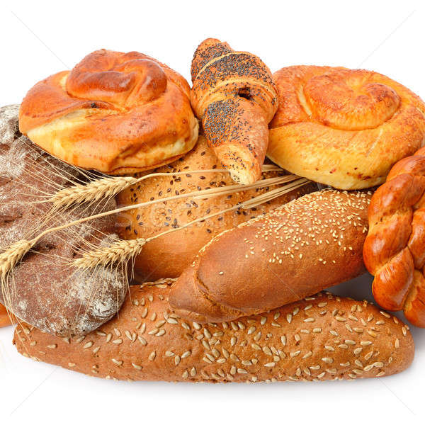 bread and bakery products isolated on white Stock photo © alinamd