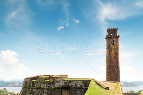 [[stock_photo]]: Horloge · tour · Sri · Lanka · plage · ciel · bâtiment