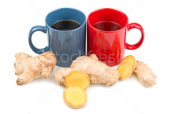ginger root and ginger tea Stock photo © alinamd