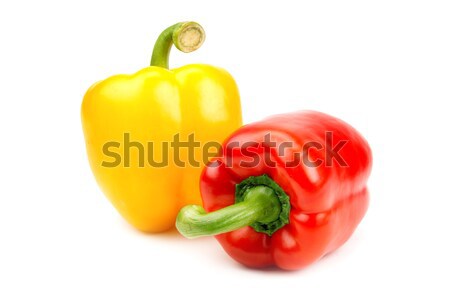 pepper yellow and red isolated on white background Stock photo © alinamd