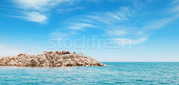 Stockfoto: Azuur · zee · eiland · hemel · water · landschap