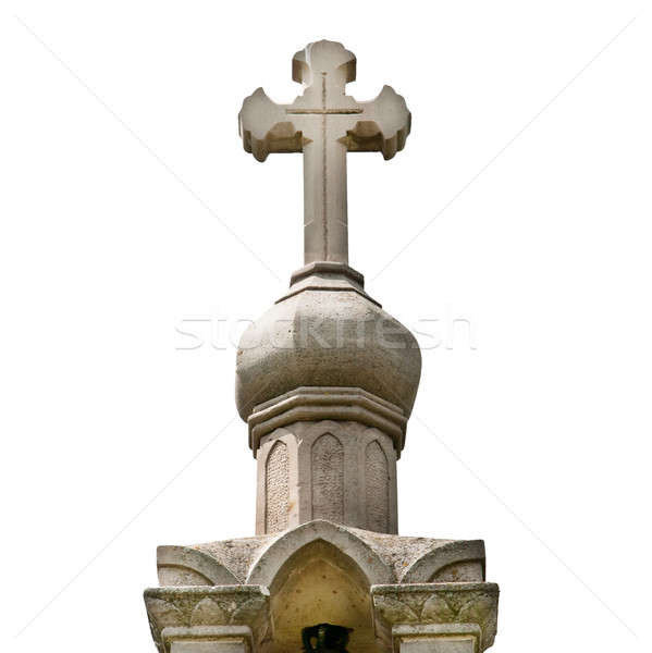stone cross isolated on a white background Stock photo © alinamd