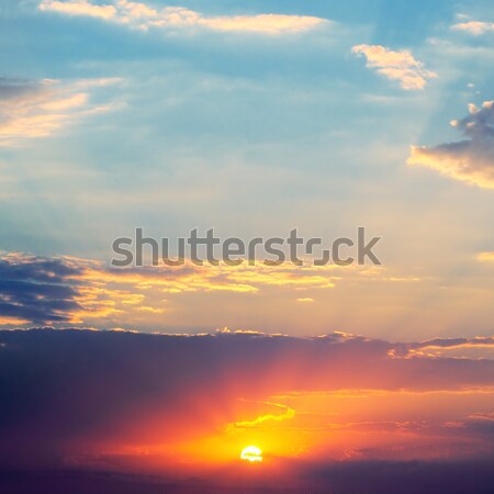 beautiful sunrise and cloudy sky Stock photo © alinamd