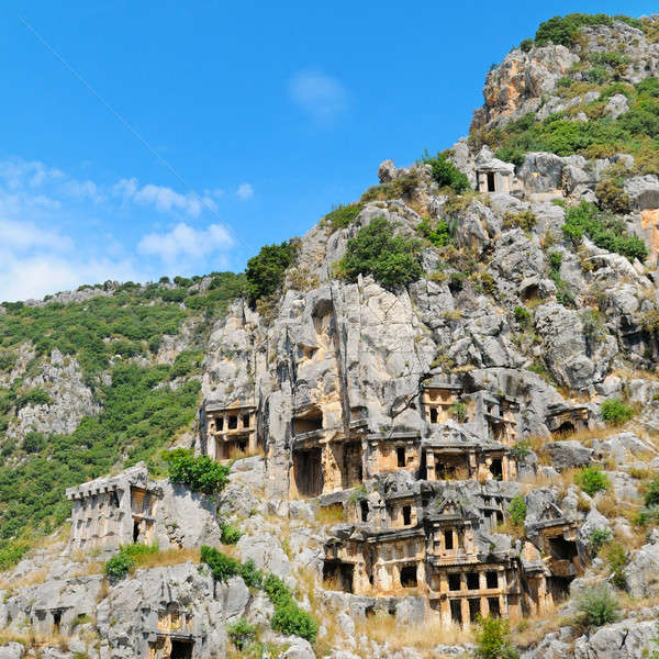 Turchia costruzione panorama blu montagna pietra Foto d'archivio © alinamd
