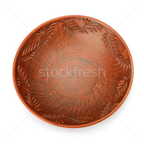 clay plate isolated on white background Stock photo © alinamd