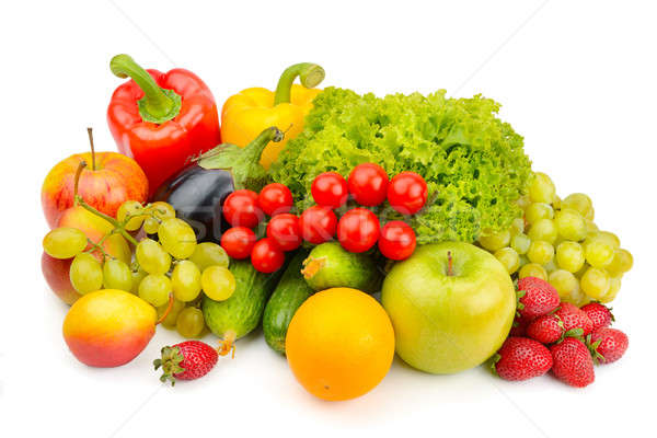 fruits and vegetables isolated on white background Stock photo © alinamd