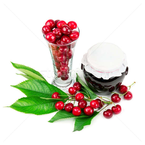 berrys  and cherry jam in the pot  Stock photo © alinamd