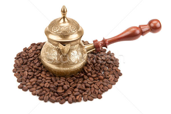coffee pot and coffee beans Stock photo © alinamd
