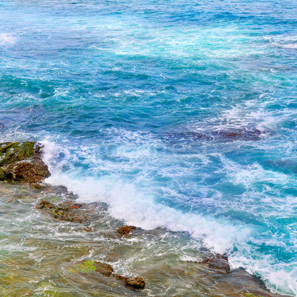 background of ocean waters and coastal stones Stock photo © alinamd