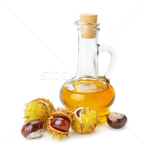 fruit and oils chestnuts isolated on a white background Stock photo © alinamd