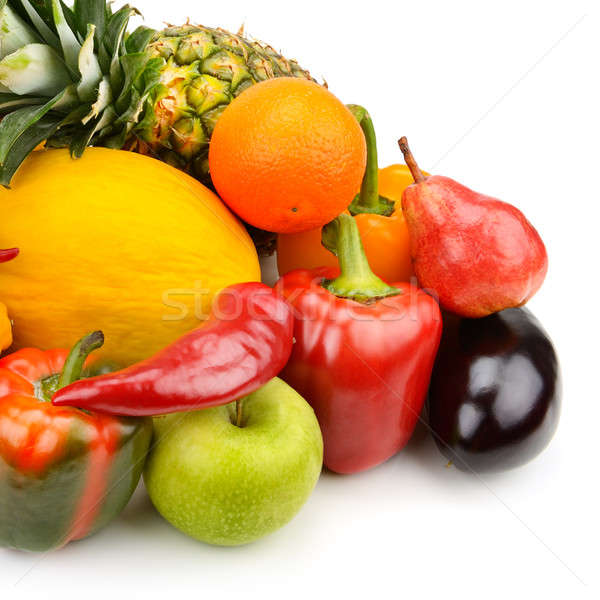 Frutas hortalizas aislado blanco fondo otono Foto stock © alinamd