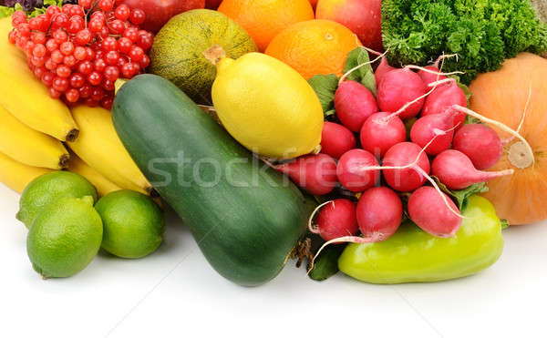 [[stock_photo]]: Fruits · légumes · isolé · blanche · rose · orange